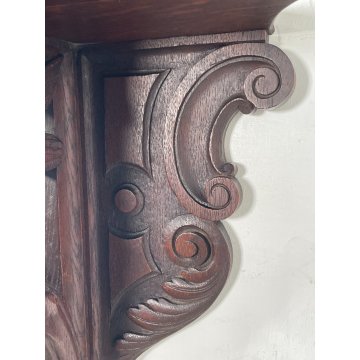 ANTICA MENSOLA CONSOLLE ETAGERE EPOC 800 NEORINASCIMENTO LEGNO ROVERE ESPOSITORE