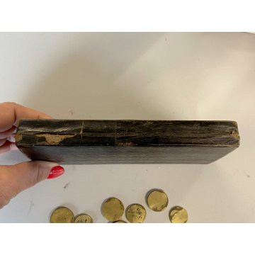 ANTICA BILANCIA 17 pesi MONETALI 1700 MONETE FRANCIA SPAGNA PARMA GENOVA sovrano