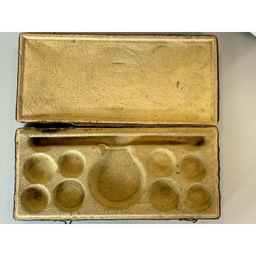 ANTICA BILANCIA 17 pesi MONETALI 1700 MONETE FRANCIA SPAGNA PARMA GENOVA sovrano