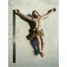 ANTICO CORPUS CHRISTI CROCIFISSO LEGNO POLICROMO 47 cm/h SCULTORE XVII-XVIII sec