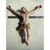 ANTICO CORPUS CHRISTI CROCIFISSO LEGNO POLICROMO 47 cm/h SCULTORE XVII-XVIII sec
