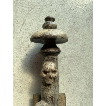 INSEGNA PROCESSIONALE CROCIFISSO LEGNO SCOLPITO 2 LATI PIETA' CORPUS CHRISTI 600