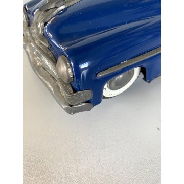 VINTAGE TIN TOY FRICTION CAR Pontiac MINISTER DELUX  BLUE  AMAR TOYS India 50's