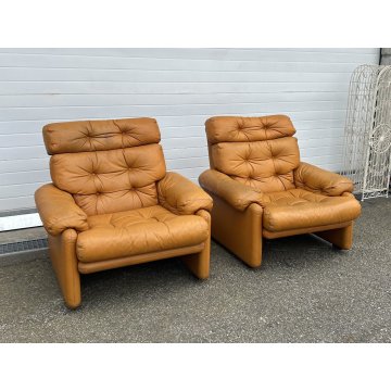 COPPIA POLTRONA LETTURA Afra & Tobia Scarpa "Coronado" B&B SOFA ARMCHAIR ANNI 70