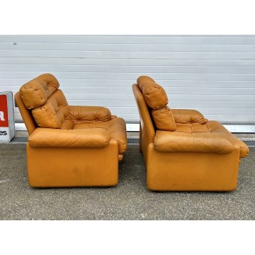 COPPIA POLTRONA LETTURA Afra & Tobia Scarpa "Coronado" B&B SOFA ARMCHAIR ANNI 70