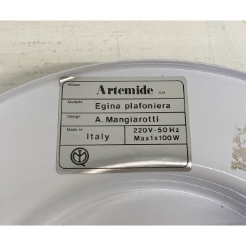 LAMPADA PLAFONIERA Mod. Egina ø 28 DESIGN A. Mangiarotti PER ARTEMIDE VETRO 1979