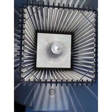 LAMPADA DA TAVOLO SCRIVANIA CUBO ALLUMINO PLEXIGLASS VINTAGE DESIGN 24,5x25 cm/h