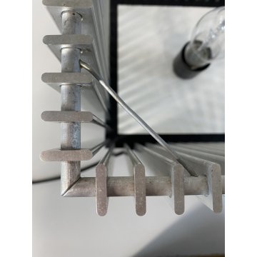 LAMPADA DA TAVOLO SCRIVANIA CUBO ALLUMINO PLEXIGLASS VINTAGE DESIGN 24,5x25 cm/h