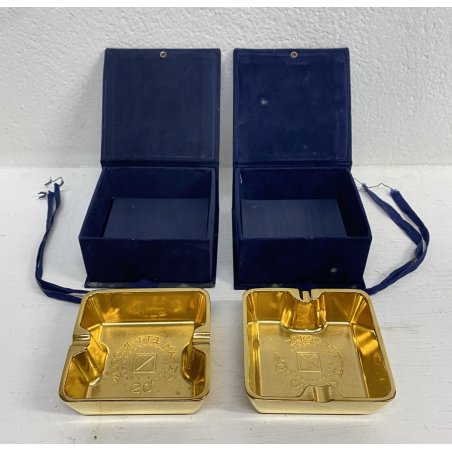 COPPIA POSACENERE PUBBLICITARIO OTTONE Zucchetti Mario SCATOLA ANNI 80 ASHTRAY