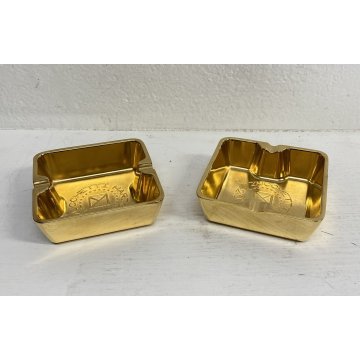 COPPIA POSACENERE PUBBLICITARIO OTTONE Zucchetti Mario SCATOLA ANNI 80 ASHTRAY