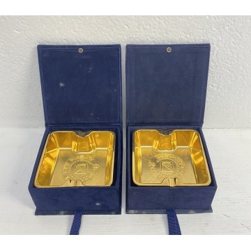 COPPIA POSACENERE PUBBLICITARIO OTTONE Zucchetti Mario SCATOLA ANNI 80 ASHTRAY