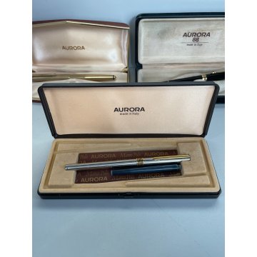 LOTTO 3 AURORA PENNE STILOGRAFICHE SCATOLE FOUNTAIN PEN oro 18 kr 88 301 98