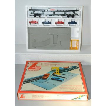 TRENO LIMA VAGONE HO CARRO MERCI DIORAMA TRENINO FIAT SCARICA AUTO 0944 AUTO CAR