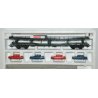 TRENO LIMA VAGONE HO CARRO MERCI DIORAMA TRENINO FIAT SCARICA AUTO 0944 AUTO CAR