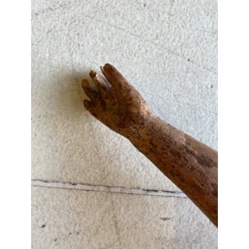 ANTICO CORPUS CHRISTI CRISTO CROCIFISSO 77 cm/h LEGNO POLICROMO ARTE SACRA '600