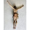 ANTICO CORPUS CHRISTI CRISTO CROCIFISSO 80cm/h LEGNO SCOLPITO DIPINTO EPOCA '600