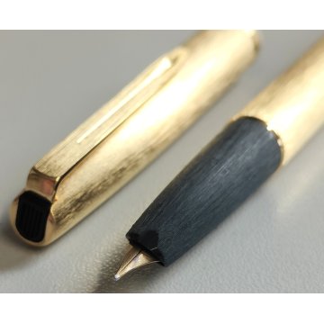 PENNA STILOGRAFICA Aurora 98 dorata ANNI 70 Plume VINTAGE GOLDEN FOUNTAIN PEN