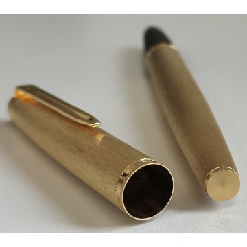 PENNA STILOGRAFICA Aurora 98 dorata ANNI 70 Plume VINTAGE GOLDEN FOUNTAIN PEN