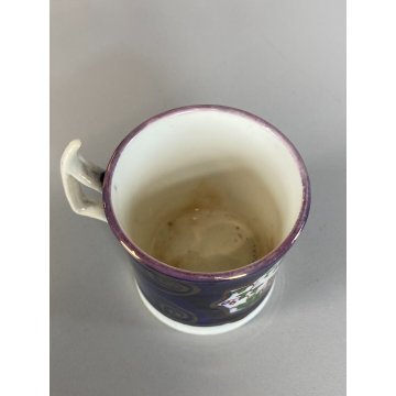 RARO ANTICO LOTTO TAZZINE CAFFE 7 Pz. DECORO ISTORIATO CHINOISERIE XVIII/XIX sec