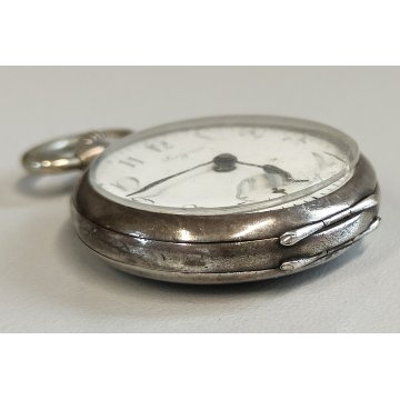 ANTICO OROLOGIO TASCA Longines ARGENTO 800 epoca 1900 OLD SILVER POCKET WATCH