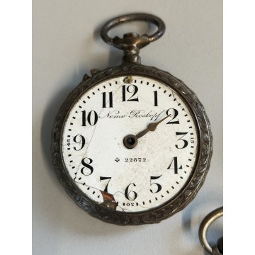 LOTTO 8 pz. OROLOGIO TASCA Longines FS Roskopf RAILWAYS epoca '900 POCKET WATCH
