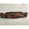 ANTICA CHIAVE CARRO SICILIANO FREGIO LEGNO SCOLPITO BASSORILIEVO POLICROMO '900