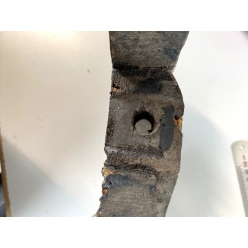 ANTICA CHIAVE CARRO SICILIANO FREGIO LEGNO SCOLPITO BASSORILIEVO POLICROMO '900
