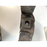 ANTICA CHIAVE CARRO SICILIANO FREGIO LEGNO SCOLPITO BASSORILIEVO POLICROMO '900