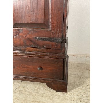 ANTICO ARMADIO DOPPIA ANTA RUSTICO LEGNO PIOPPO ABETE EPOCA 800 GUARDAROBA STIPO