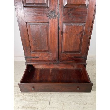 ANTICO ARMADIO DOPPIA ANTA RUSTICO LEGNO PIOPPO ABETE EPOCA 800 GUARDAROBA STIPO