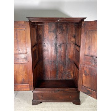 ANTICO ARMADIO DOPPIA ANTA RUSTICO LEGNO PIOPPO ABETE EPOCA 800 GUARDAROBA STIPO