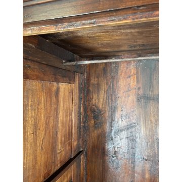 ANTICO ARMADIO DOPPIA ANTA RUSTICO LEGNO PIOPPO ABETE EPOCA 800 GUARDAROBA STIPO