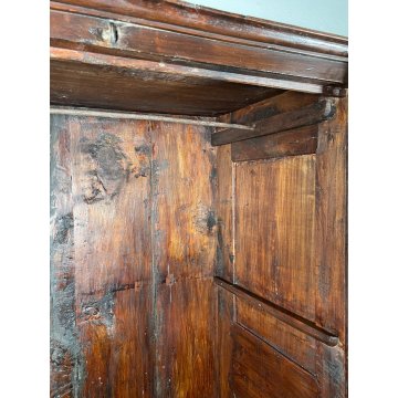 ANTICO ARMADIO DOPPIA ANTA RUSTICO LEGNO PIOPPO ABETE EPOCA 800 GUARDAROBA STIPO