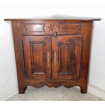 ANTICA CRENDENZA ANGOLO epoca 800 CANTONALE angoliera FAGGIO stipo DELLE VALLI