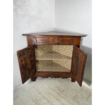 ANTICA CRENDENZA ANGOLO epoca 800 CANTONALE angoliera FAGGIO stipo DELLE VALLI