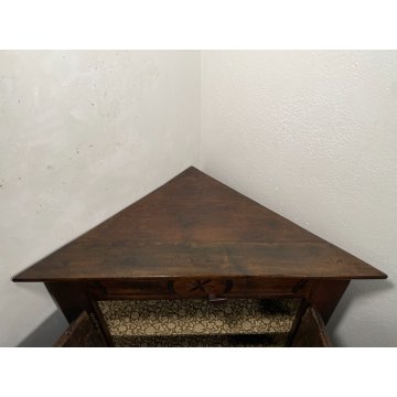 ANTICA CRENDENZA ANGOLO epoca 800 CANTONALE angoliera FAGGIO stipo DELLE VALLI