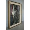 QUADRO DIPINTO ACRILICO TELA Alberto Volpi "Nudo grigio" RITRATTO FEMMINILE 1965