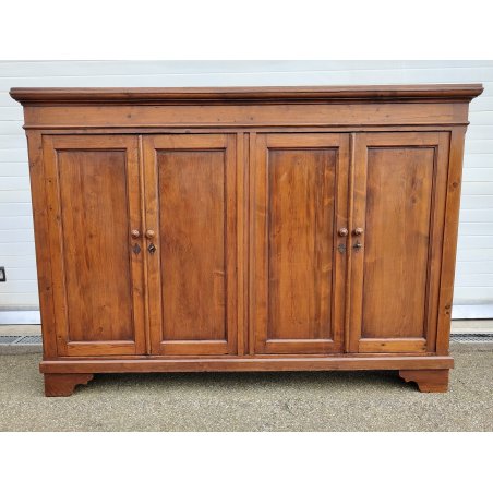 GRANDE ANTICA CREDENZA legno abete EPOCA 1900 madia 4 ANTE e 2 RIPIANI SIDEBOARD