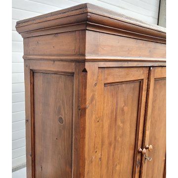 GRANDE ANTICA CREDENZA legno abete EPOCA 1900 madia 4 ANTE e 2 RIPIANI SIDEBOARD