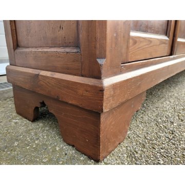 GRANDE ANTICA CREDENZA legno abete EPOCA 1900 madia 4 ANTE e 2 RIPIANI SIDEBOARD