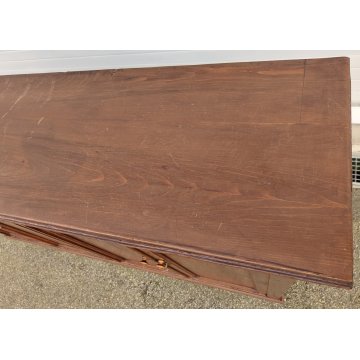 GRANDE ANTICA CREDENZA legno abete EPOCA 1900 madia 4 ANTE e 2 RIPIANI SIDEBOARD