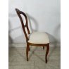 ANTICHE 6 SEDIE LUIGI FILIPPO EPOCA '800 LEGNO NOCE CHAIR SEDUTA IMBOTTITA OLD