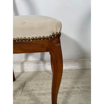 ANTICHE 6 SEDIE LUIGI FILIPPO EPOCA '800 LEGNO NOCE CHAIR SEDUTA IMBOTTITA OLD