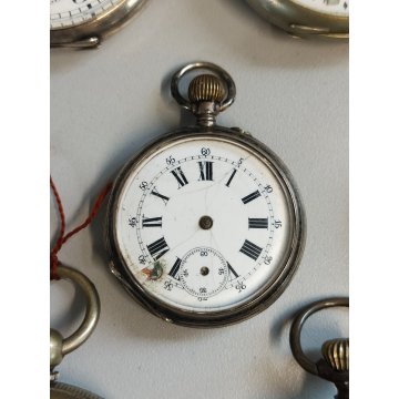 LOTTO 8 pz. OROLOGIO TASCA Perseo FS RAILWAYS Waltham epoca '900 POCKET WATCH