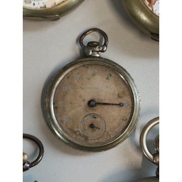 LOTTO 8 pz. OROLOGIO TASCA Perseo FS RAILWAYS Waltham epoca '900 POCKET WATCH