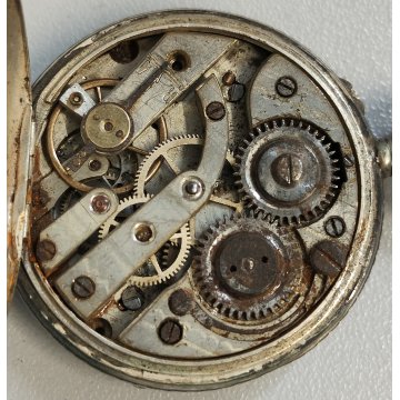 LOTTO 8 pz. OROLOGIO TASCA Perseo FS RAILWAYS Waltham epoca '900 POCKET WATCH