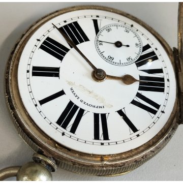 LOTTO 8 pz. OROLOGIO TASCA Perseo FS RAILWAYS Waltham epoca '900 POCKET WATCH