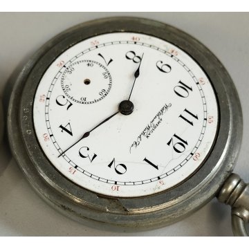 LOTTO 8 pz. OROLOGIO TASCA Perseo FS RAILWAYS Waltham epoca '900 POCKET WATCH