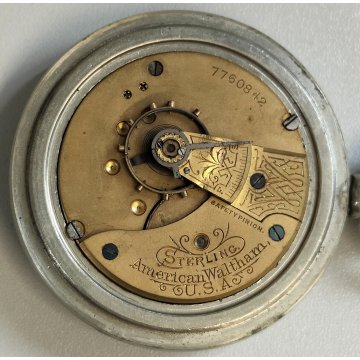 LOTTO 8 pz. OROLOGIO TASCA Perseo FS RAILWAYS Waltham epoca '900 POCKET WATCH