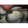 QUADRO DIPINTO ACRILICO TELA Alberto Volpi "Nudo grigio" RITRATTO FEMMINILE 1965